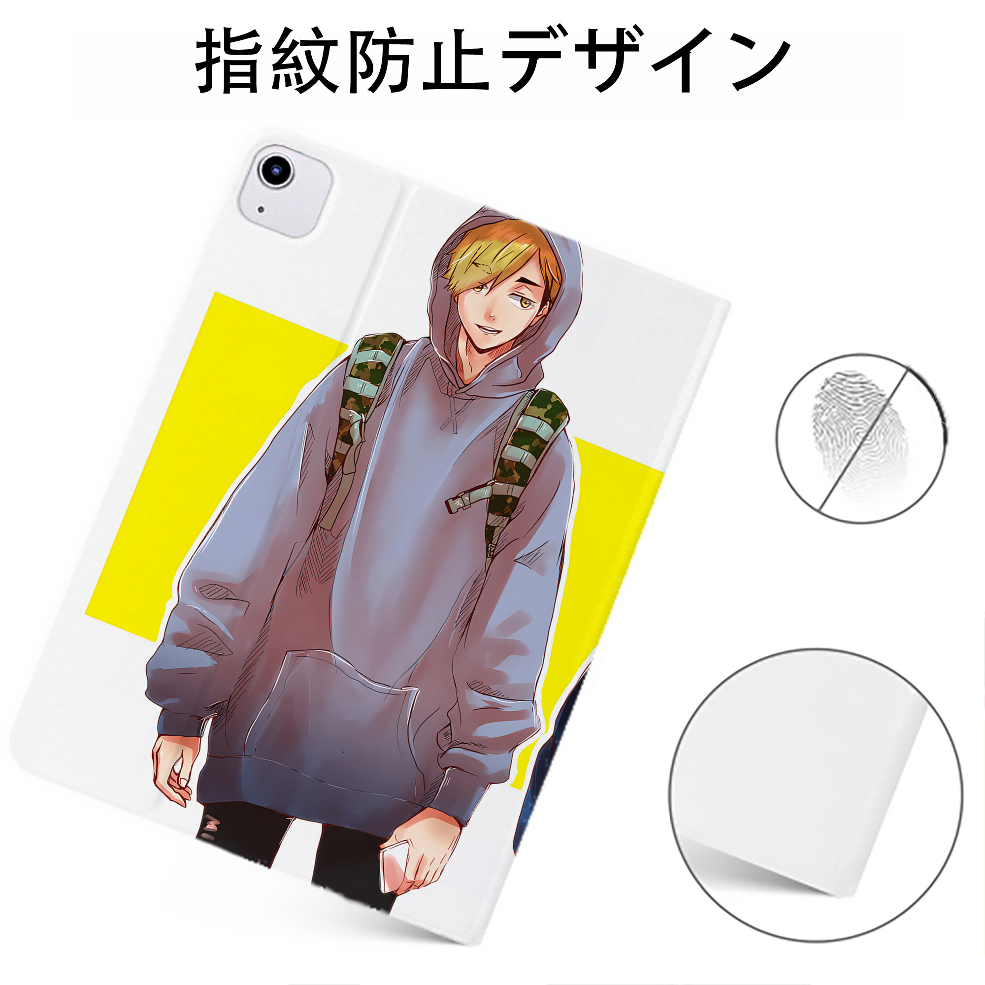 （画像用） 呪術廻戦 Jujutsu Kaisen IPadケース ペンホルダー付き ブックスタイルデザイン
